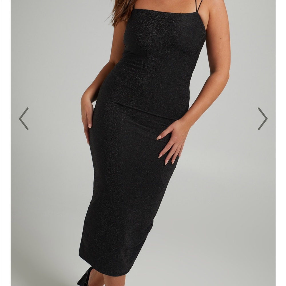 Showpo Starry Eyes Dress in black